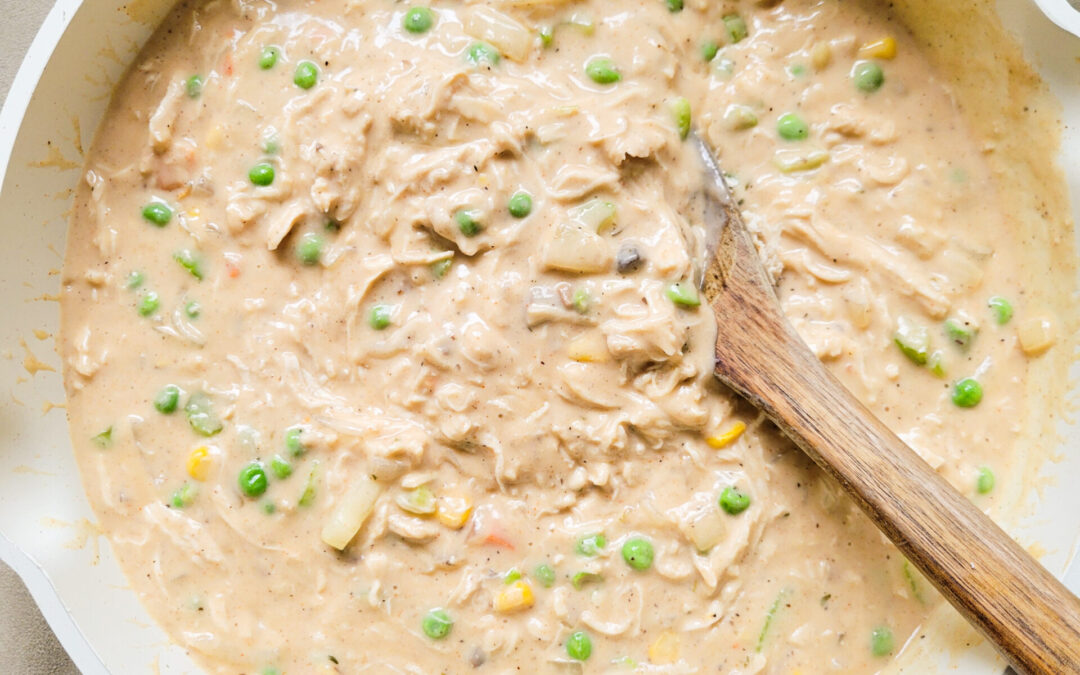 Chicken Pot Pie with Cheddar Bay Biscuits