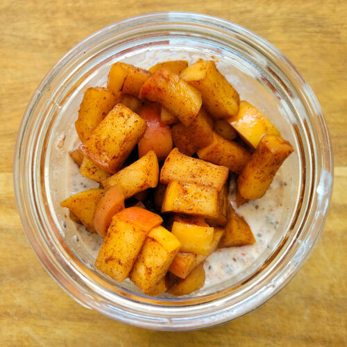 High-Protein Apple Pie Overnight Oats