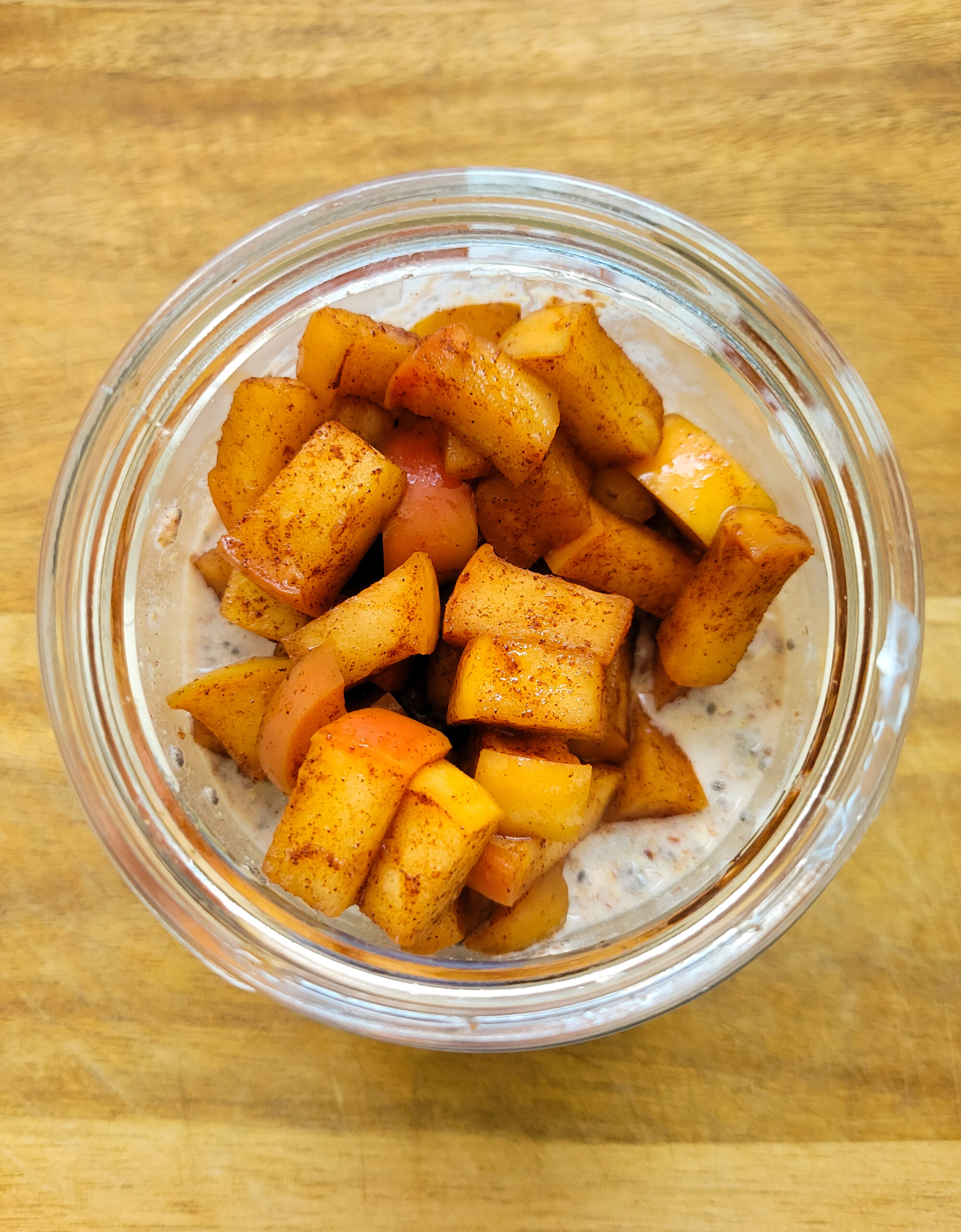 High-Protein Apple Pie Overnight Oats